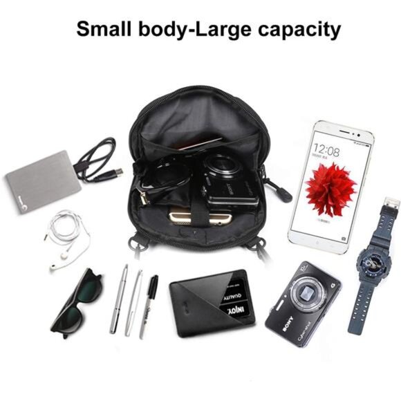 Small Crossbody Bag for Men, Mini Messenger Bag Shoulder Bag for Phone Passport - Picture 4 of 7